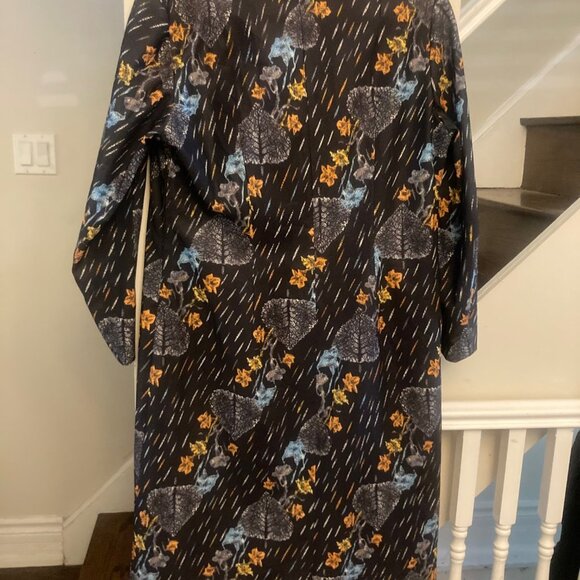 Longsleeve Black Poly Vintage Dress - Picture 8 of 9